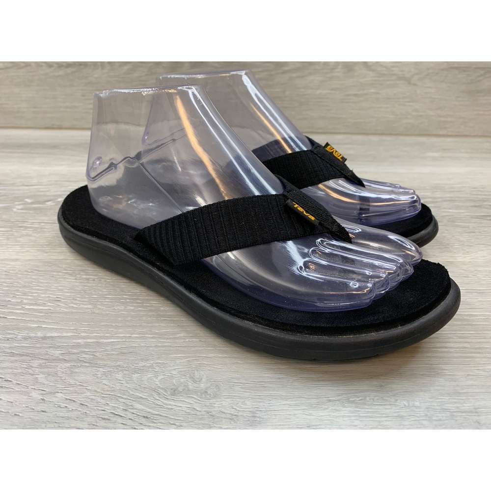 Teva Mush II Women's Black Thong Sandals 9 Flip Flops Casual Shoes